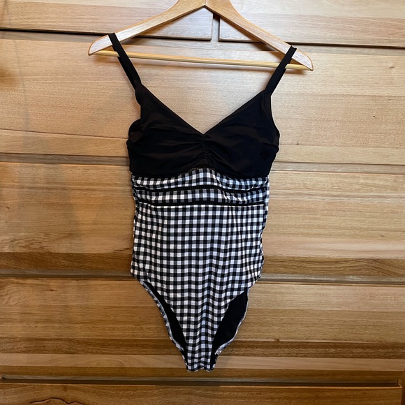Seafolly Gingham One Piece Underwire Swim Suit - Size 10 - Picture 2 of 3